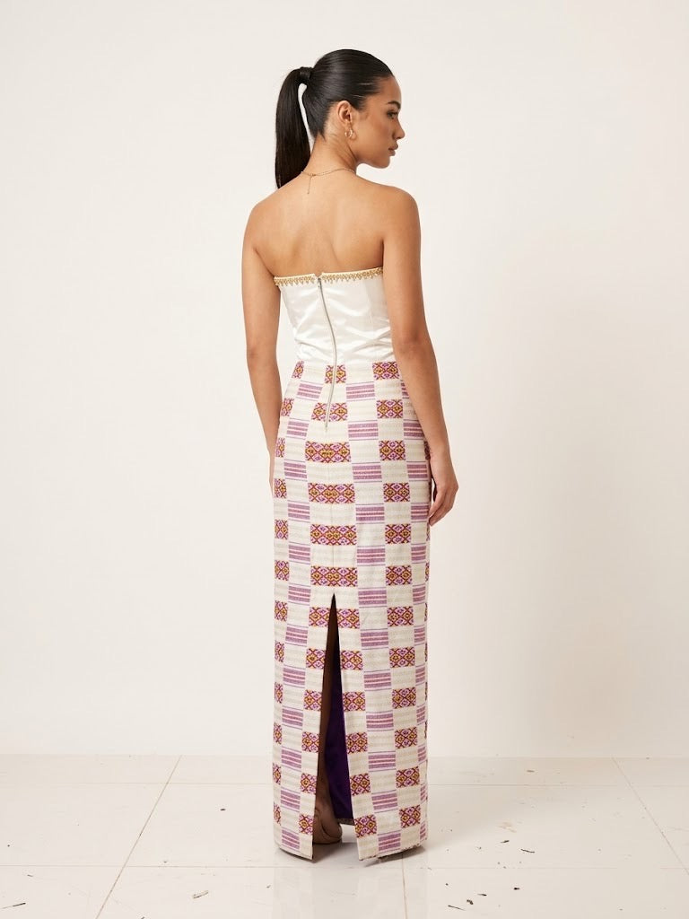 Ohema Purple kente dress