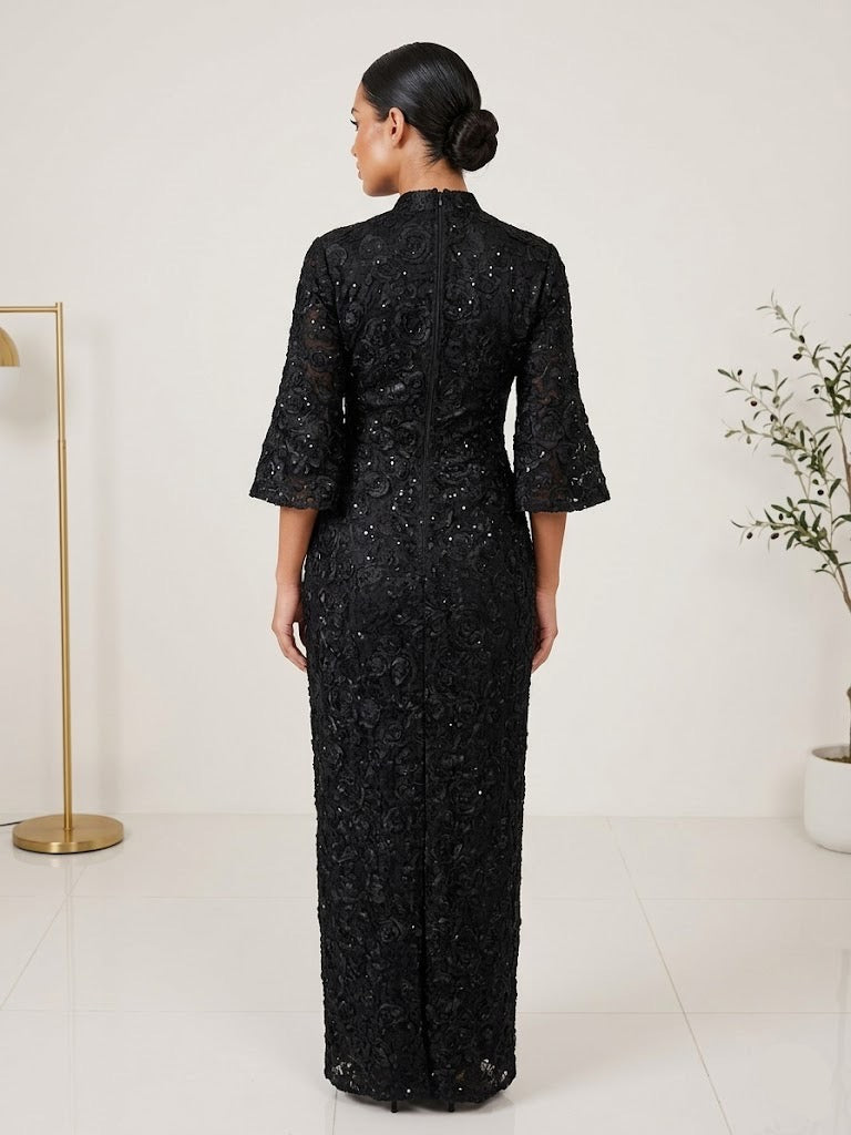 black floral dress