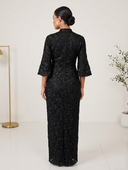 black floral dress